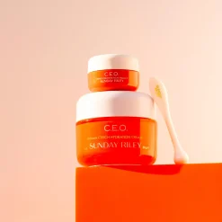 Tailles Voyage|Crèmes*Sunday Riley C.E.O. Vitamin C Rich Hydration Cream Crème Hydratante Vitamine C Format Voyage